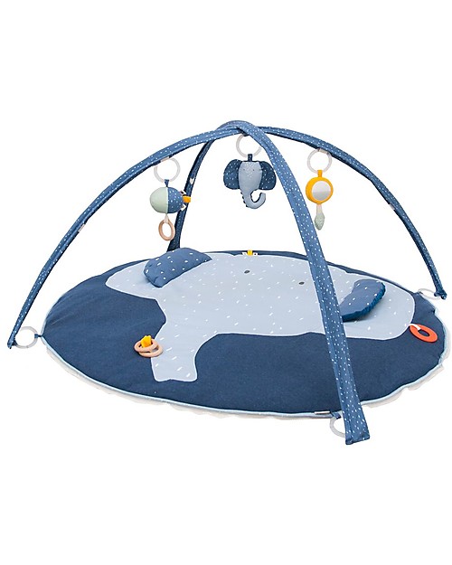 Trixie Activity Play Mat with Arches, Mrs Elephant - Many Activities! Baby Gym