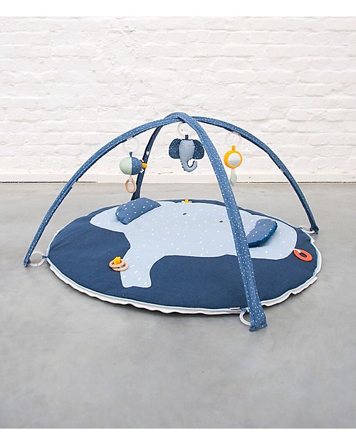 Trixie Activity Play Mat with Arches, Mrs Elephant - Many Activities! Baby Gym