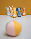 Trixie Baby Bowling Set - 5 Animal Pins + Soft Ball Outdoor Games and Toys_