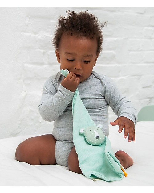 Trixie Baby Comforter, Mr Polar Bear - Blanket, Animal Toy and Dummy Clip! Doudou & Comforters