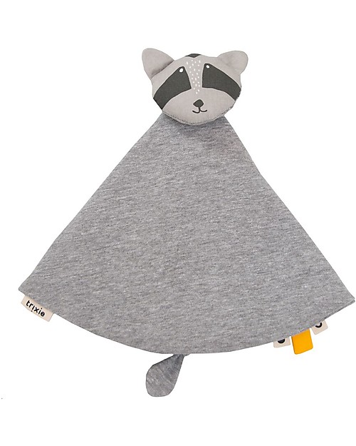 Trixie Baby Comforter, Mr Racoon - Blanket, Animal Toy and Dummy Clip! Doudou & Comforters