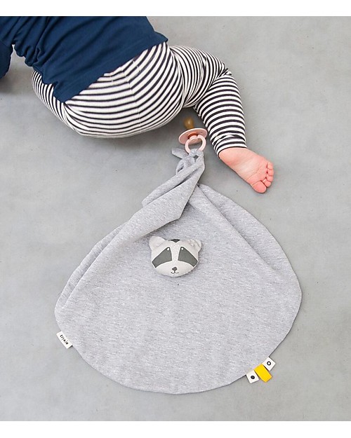 Trixie Baby Comforter, Mr Racoon - Blanket, Animal Toy and Dummy Clip! Doudou & Comforters
