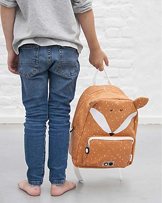Trixie Backpack for Preschool, Mr Fox - Cotton (23x12x31cm) Kindergarten Backpacks