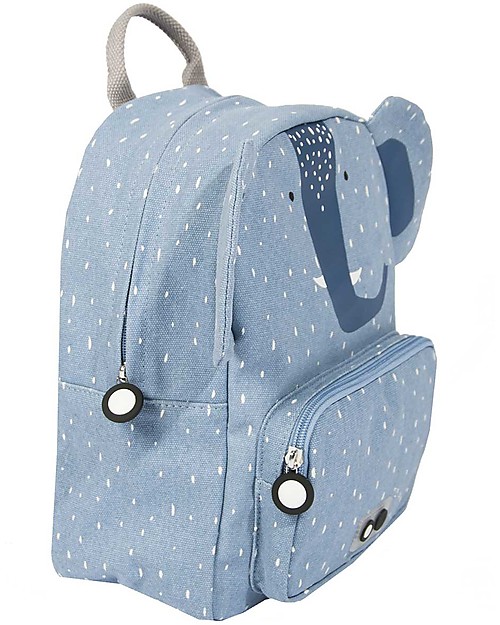 Trixie Backpack for Preschool, Mrs Elephant - Cotton (23x12x31cm) Kindergarten Backpacks