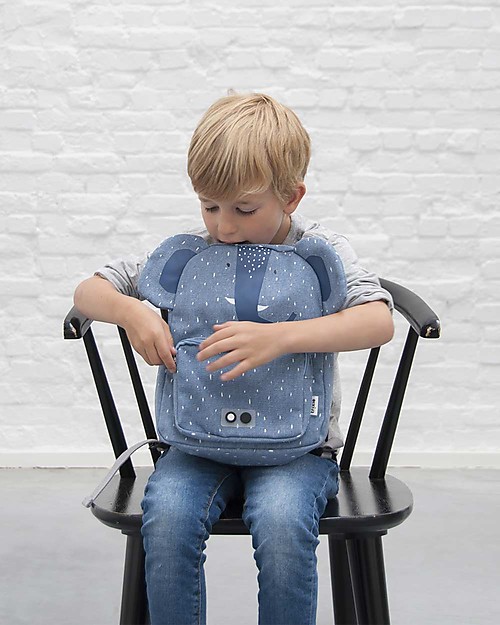 Trixie Backpack for Preschool, Mrs Elephant - Cotton (23x12x31cm) Kindergarten Backpacks