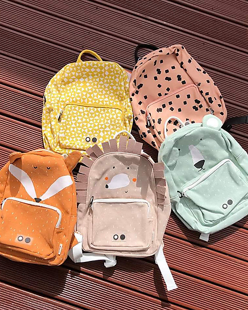 Trixie Backpack for Preschool, Squares - Cotton (23x12x31cm) Kindergarten Backpacks