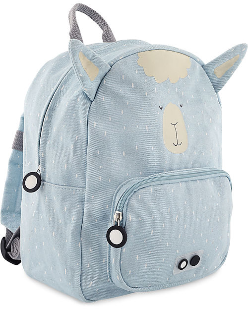 Trixie Backpack - Mr Alpaca - Light Blue - 23 x 31 x 10 cm Kindergarten Backpacks