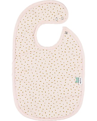 Trixie Bib with Adjustable Snap, Moonstone - Cotton Large Bibs