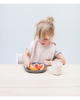 Trixie Bib with Adjustable Snap, Moonstone - Cotton Large Bibs