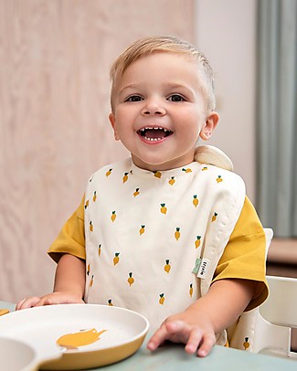 Trixie Bib with Adjustable Snap - Turnip - 100% organic cotton Large Bibs