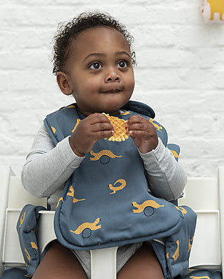 Trixie Bib with Adjustable Snap, Whippy Weasel - Cotton Large Bibs