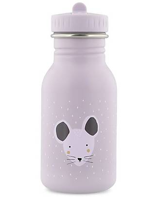 Trixie Bottle in Stainless Steel - 350 ml - Mrs Mouse - Lilac Non-Thermal Water Bottles