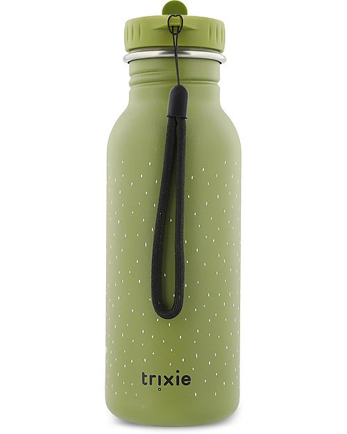Trixie Bottle in Stainless Steel - 500 ml - Mr Dino - Green Non-Thermal Water Bottles