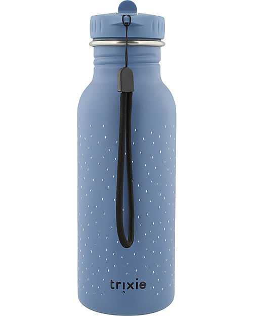 Trixie Bottle in Stainless Steel - 500 ml - Mr Elephant - Blue Non-Thermal Water Bottles