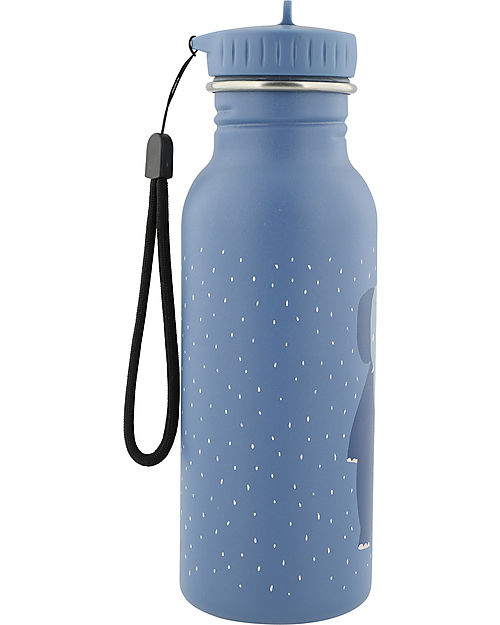 Trixie Bottle in Stainless Steel - 500 ml - Mr Elephant - Blue Non-Thermal Water Bottles