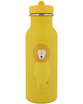 Trixie Bottle in Stainless Steel - 500 ml - Mr Lion - Yellow Non-Thermal Water Bottles
