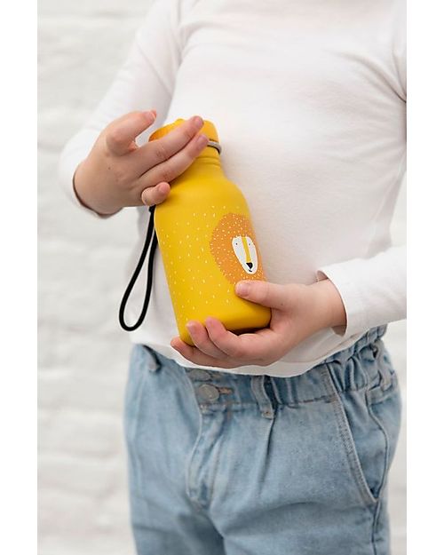 Trixie Bottle in Stainless Steel - 500 ml - Mr Lion - Yellow Non-Thermal Water Bottles