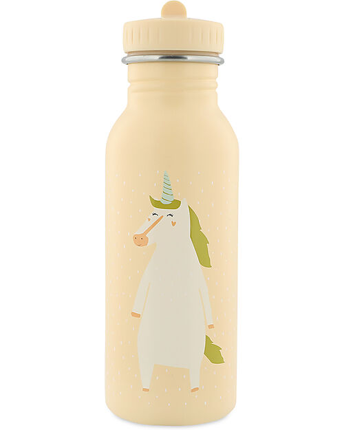 Trixie Bottle in Stainless Steel - 500 ml - Mr Unicorn - Cream Non-Thermal Water Bottles