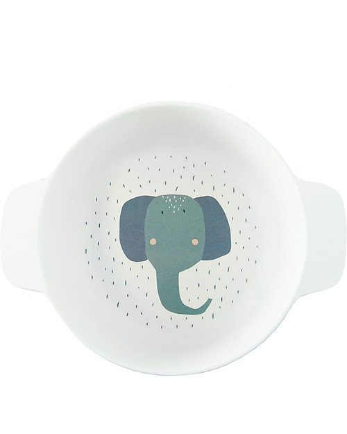 Trixie Bowl with Handles in Bamboo, Mrs Elephant - Encourage the child Feed Himself Bowls & Plates
