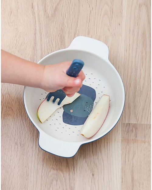 Trixie Bowl with Handles in Bamboo, Mrs Elephant - Encourage the child Feed Himself Bowls & Plates