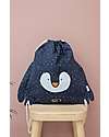 Trixie Drawstring Bag - Mr Penguin - Blue - 34 x 40 cm Kindergarten Backpacks