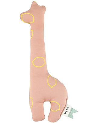 Trixie Giraffe Rattle, Lemon Squash - Organic Cotton Rattles