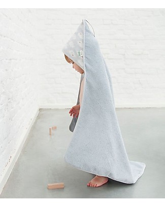 Trixie Hooded Towel & Washcloth, Clouds - 75x75cm Towels And Flannels