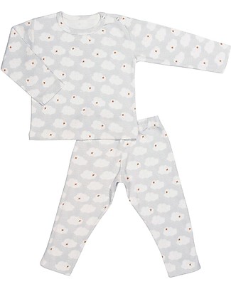 Trixie Long Sleeved Pyjiama 2 pieces, Clouds - 100% Organic Cotton Pyjamas