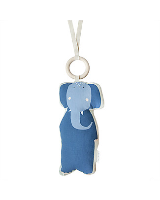 Trixie Music Mobile, Mrs Elephant - 100% cotton Rattles