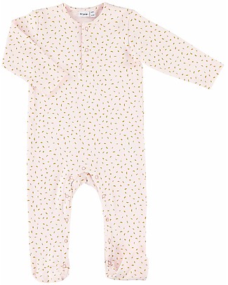 Trixie Onesie with Feet, Moonstone - 100% Organic Cotton Babygrows