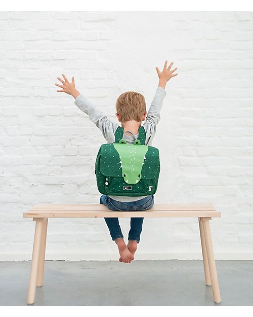 Trixie Satchel, Mr Crocodile - Cotton (29x10x25cm) Kindergarten Backpacks
