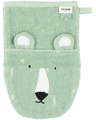 Trixie Washcloth, Mr Polar Bear - 14 x 22 cm Bath Gloves
