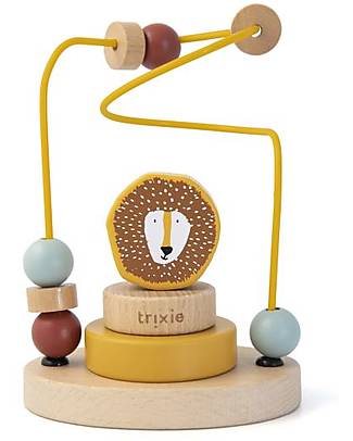 Trixie Wooden Beads Maze - Mr Lion - 15 x 11 x 8 cm - Motor and Concentration Skills Puzzles