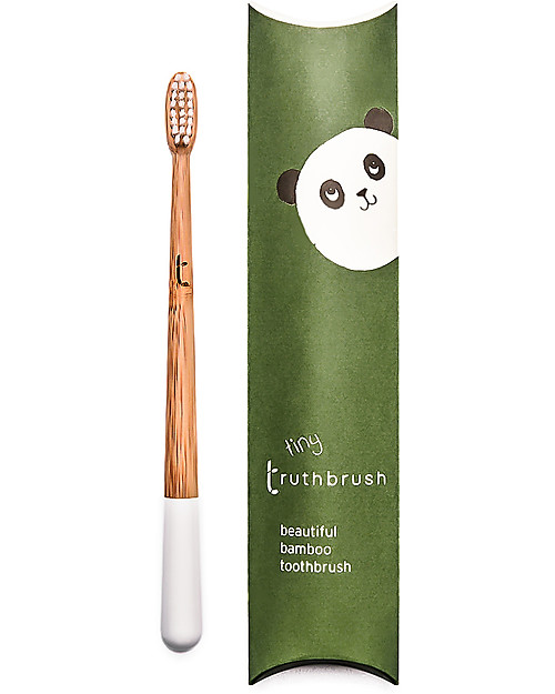 TruthBrush Tiny TruthBrush with Soft Caster Oil Bristles - Cloud White Toothbrush