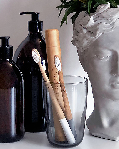 TruthBrush Tiny TruthBrush with Soft Caster Oil Bristles - Cloud White Toothbrush