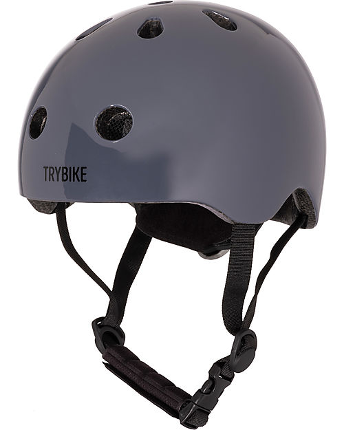 Trybike Bicycle CoConuts Helmet - Graphite Grey - Shell in ABS - Adjustable and Breathable Bicycle Helmets