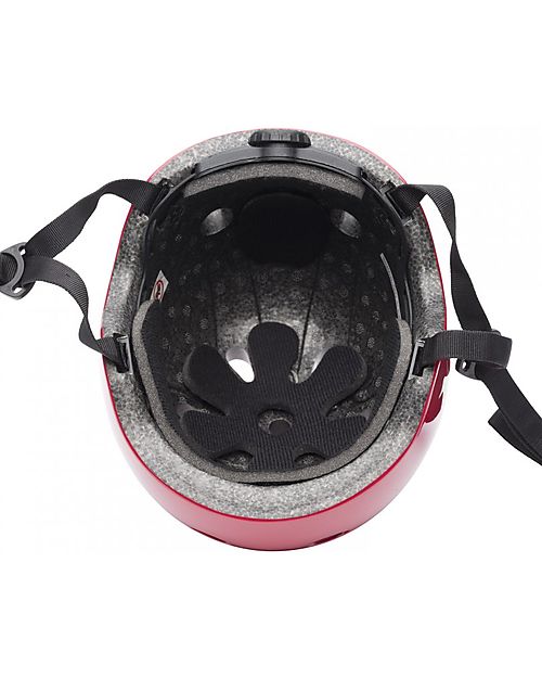 Trybike Bicycle CoConuts Helmet - Ruby Red - Shell in ABS - Adjustable and Breathable Bicycle Helmets