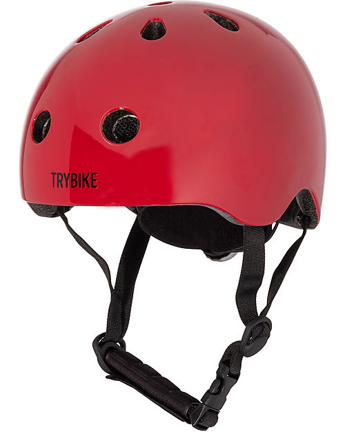 Trybike Bicycle CoConuts Helmet - Ruby Red - Shell in ABS - Adjustable and Breathable Bicycle Helmets