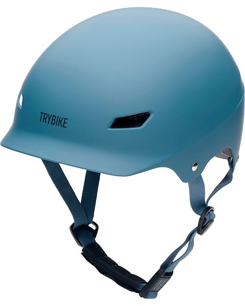 Trybike Bike Helmet 51-56 cm - Matt Blue - Magnetic Closing Bicycle Helmets