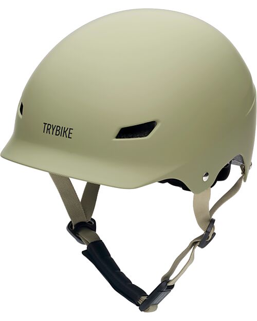 Trybike Bike Helmet 51-56 cm - Matt Green - Magnetic Closing Bicycle Helmets