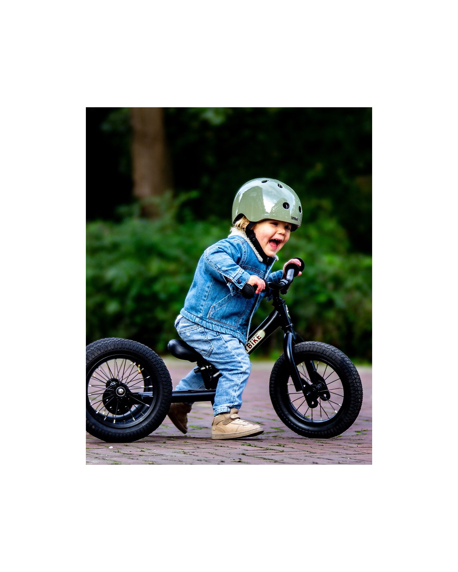 Trybike Matt Black Bike 2 in 1 + Trike Conversion Kit unisex (bambini)