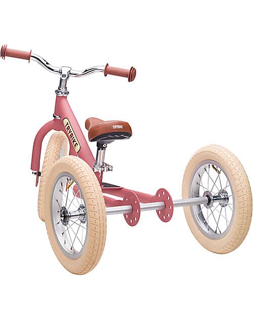 Trybike Matt Vintage Pink Bike 2 in 1 + Trike Conversion Kit Balance Bikes