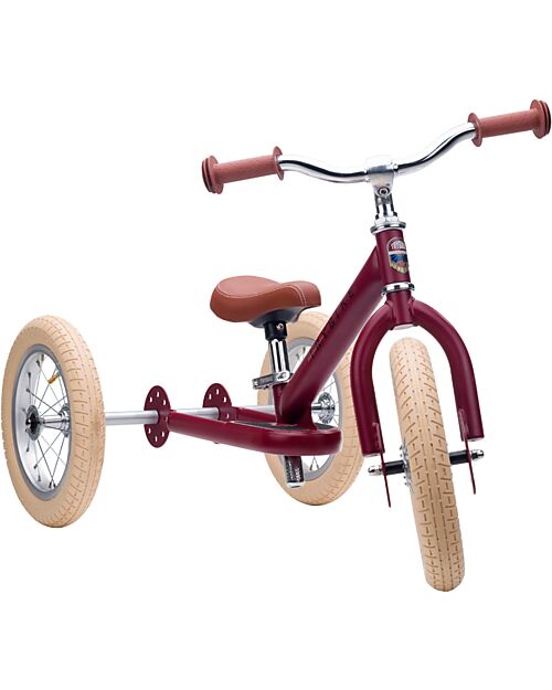 Trybike Matt Vintage Red Bike 2 in 1 + Trike Conversion Kit Tricycles