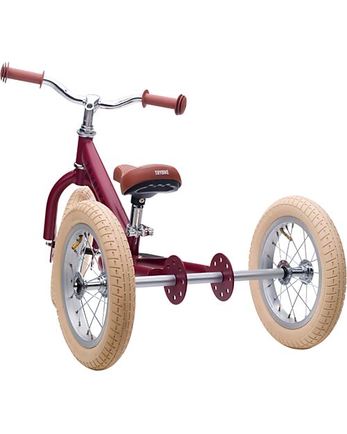 Trybike Matt Vintage Red Bike 2 in 1 + Trike Conversion Kit Tricycles