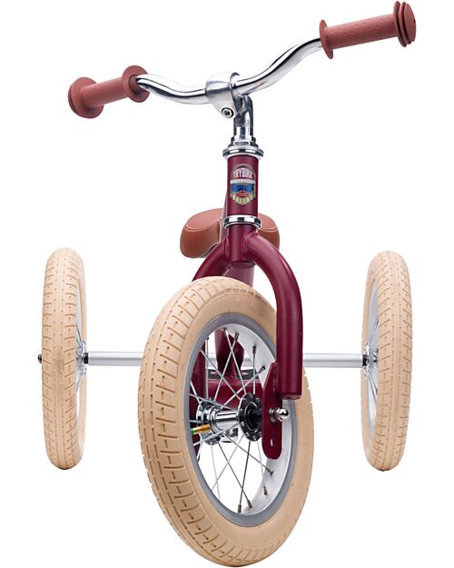 Trybike Matt Vintage Red Bike 2 in 1 + Trike Conversion Kit Tricycles