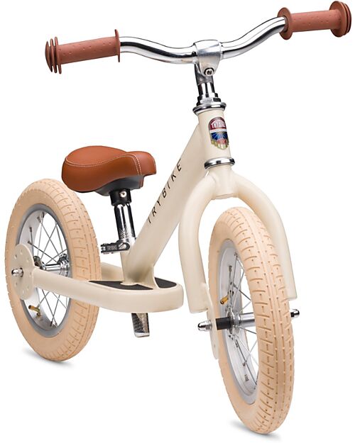 Trybike Trybike Steel Vintage - Matt Cream - from 15 months! Balance Bikes
