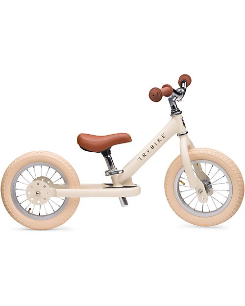 Trybike Trybike Steel Vintage - Matt Cream - from 15 months! Balance Bikes