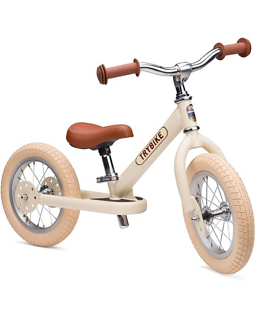 Trybike Trybike Steel Vintage - Matt Cream - from 15 months! Balance Bikes