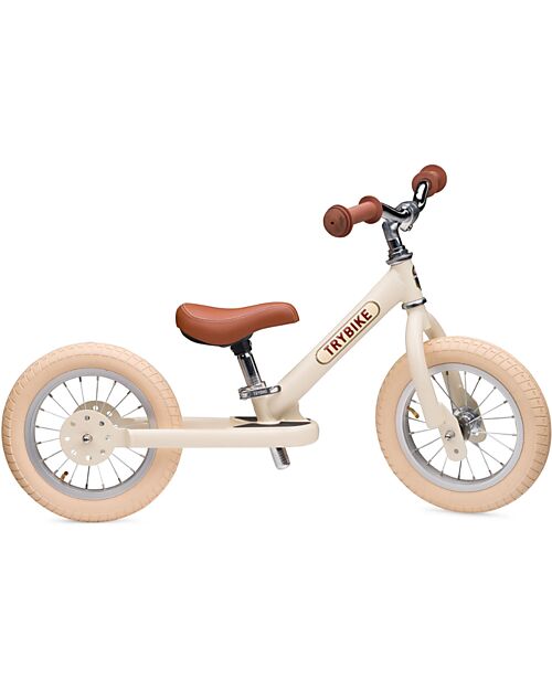 Trybike Trybike Steel Vintage - Matt Cream - from 15 months! Balance Bikes