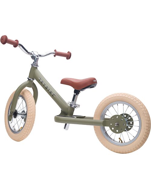 Trybike Trybike Steel Vintage - Matt Green - from 15 months! Balance Bikes